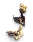 Bronze assis à poser 25 cm doré n°10 Bronzes d'Afrique
