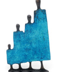 Famille 4 personnages bleu n°2