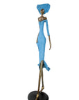 Bronze Issouf 120 cm bleu n°2 Bronzes d'Afrique