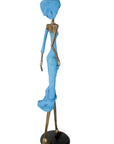 Bronze Issouf 120 cm bleu n°2 Bronzes d'Afrique
