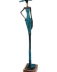 Bronze soclé 55 cm bleu n°1