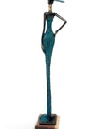 Bronze soclé 55 cm bleu n°1