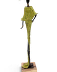 Bronze soclé 55 cm vert n°2