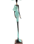 Bronze soclé 55 cm turquoise n°2