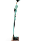 Bronze soclé 55 cm turquoise n°2