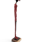 Bronze soclé 55 cm rouge n°1