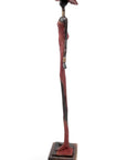 Bronze soclé 55 cm rouge n°2