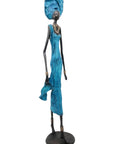 Bronze Issouf 80 cm bleu n°1