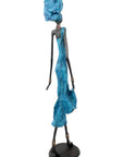 Bronze Issouf 80 cm bleu n°1