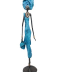 Bronze Issouf 80 cm bleu n°1