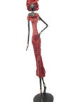 Bronze Issouf 80 cm rouge n°1