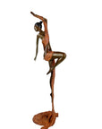 Bronze Issouf danseuse 70 cm marron n°1 Bronzes d'Afrique