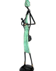 Bronze 55 cm turquoise n°1 Bronzes d'Afrique