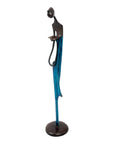 Bronze d'Abdoulaye 55cm bleu n°1 Bronzes d'Afrique