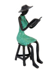 Bronze Ibrahim Dermé 20 cm vert n° Bronzes d'Afrique
