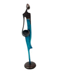 Bronze d'Abdoulaye 55cm bleu n°2 Bronzes d'Afrique