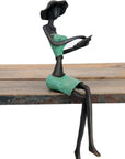 Bronze Dermé assis 30 cm vert n°1 Bronzes d'Afrique