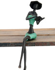 Bronze Dermé assis 30 cm vert n°1 Bronzes d'Afrique