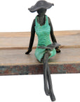 Bronze Dermé assis 20 cm vert n°1 Bronzes d'Afrique
