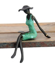 Bronze Dermé assis 20 cm vert n°1 Bronzes d'Afrique
