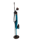 Bronze d'Abdoulaye 55cm bleu n°4 Bronzes d'Afrique