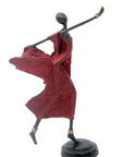 Danseuse 35 cm rouge n°3 Bronzes d'Afrique