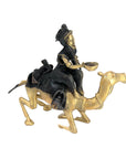 Chamelier 25 cm noir & doré n°1 Bronzes d'Afrique