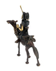 Chamelier 25 cm noir & doré n°3 Bronzes d'Afrique