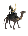 Chamelier 25 cm noir & doré n°3 Bronzes d'Afrique