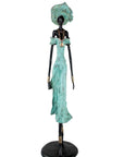 Bronze Issouf 110 cm turquoise n°1 Bronzes d'Afrique