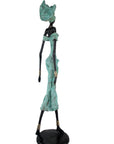 Bronze Issouf 110 cm turquoise n°1 Bronzes d'Afrique