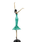 Bronze danseuse 55 cm vert n°2 Bronzes d'Afrique