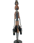 Bronze Issouf femme à 2 seaux 120 cm marron n°1 Bronzes d'Afrique