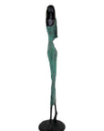 Bronze Issouf 80 cm vert et bleu n°1 Bronzes d'Afrique