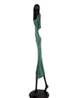 Bronze Issouf 80 cm vert et bleu n°1 Bronzes d'Afrique