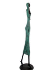 Bronze Issouf 80 cm vert et bleu n°1 Bronzes d'Afrique