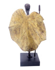 Bronze Feuille simple 45 cm vert n°4 Bronzes d'Afrique