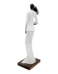 Bronze Issouf couple 55 cm blanc n°1 Bronzes d'Afrique