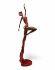 Bronze Issouf danseuse 70 cm rouge n°2 Bronzes d'Afrique