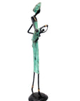 Bronze 55 cm turquoise n°2 Bronzes d'Afrique