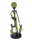 Bronze 3 enfants 35 cm vert Bronzes d'Afrique