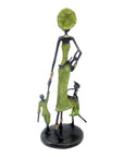 Bronze 3 enfants 35 cm vert Bronzes d'Afrique