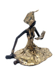 Bronze assis au sol 55 cm doré n°2 Bronzes d'Afrique