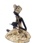 Bronze assis au sol 55 cm doré n°2 Bronzes d'Afrique