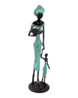 Bronze 35 cm turquoise n°3