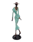 Bronze 35 cm turquoise n°5