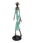 Bronze 35 cm turquoise n°5