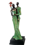 Bronze Issouf couple 55 cm vert n°1 Bronzes d'Afrique