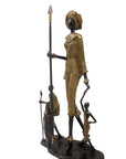 Famille Massaï 50 cm verte n°1 Bronzes d'Afrique