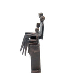 Bronze famille abstraite sur banc 28 cm marron n°3 Bronzes d'Afrique